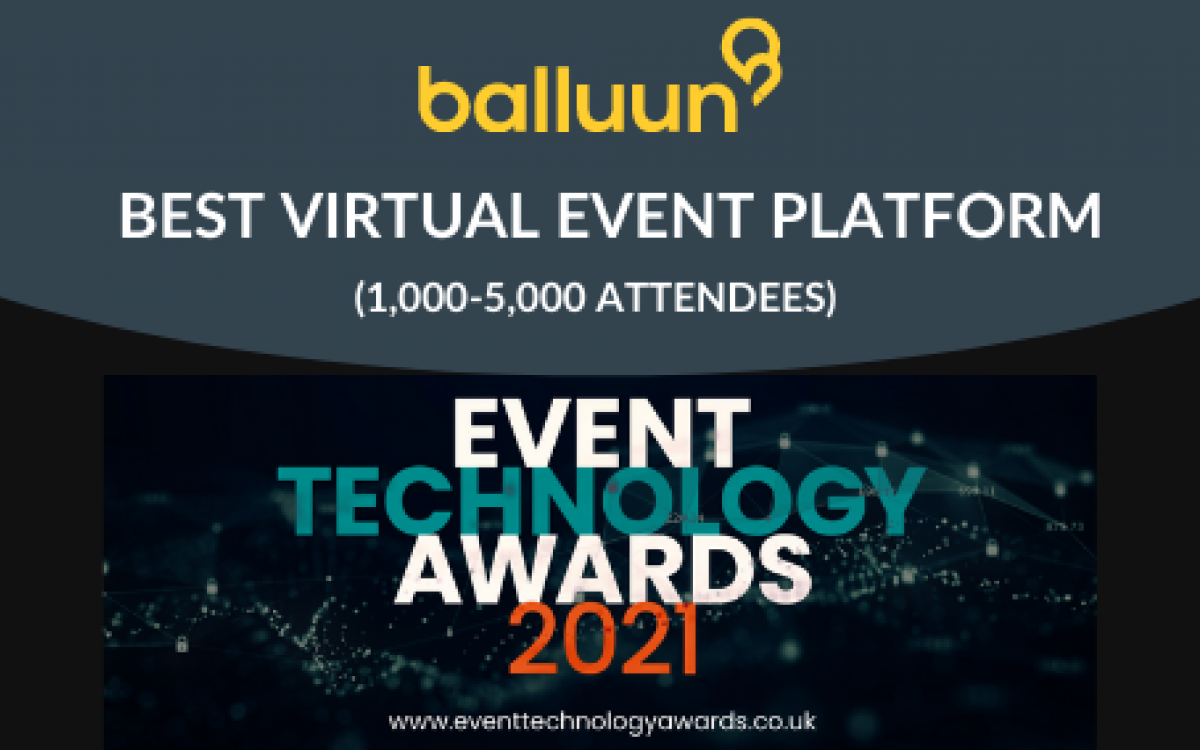 Balluun Won the Best Virtual Event Platform Award